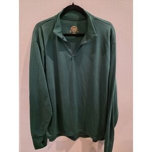 CABELA'S Shirt Unisex 3XL Baselayer 1/4 Zip Long Sleeve Pullover Jersey Green Hu